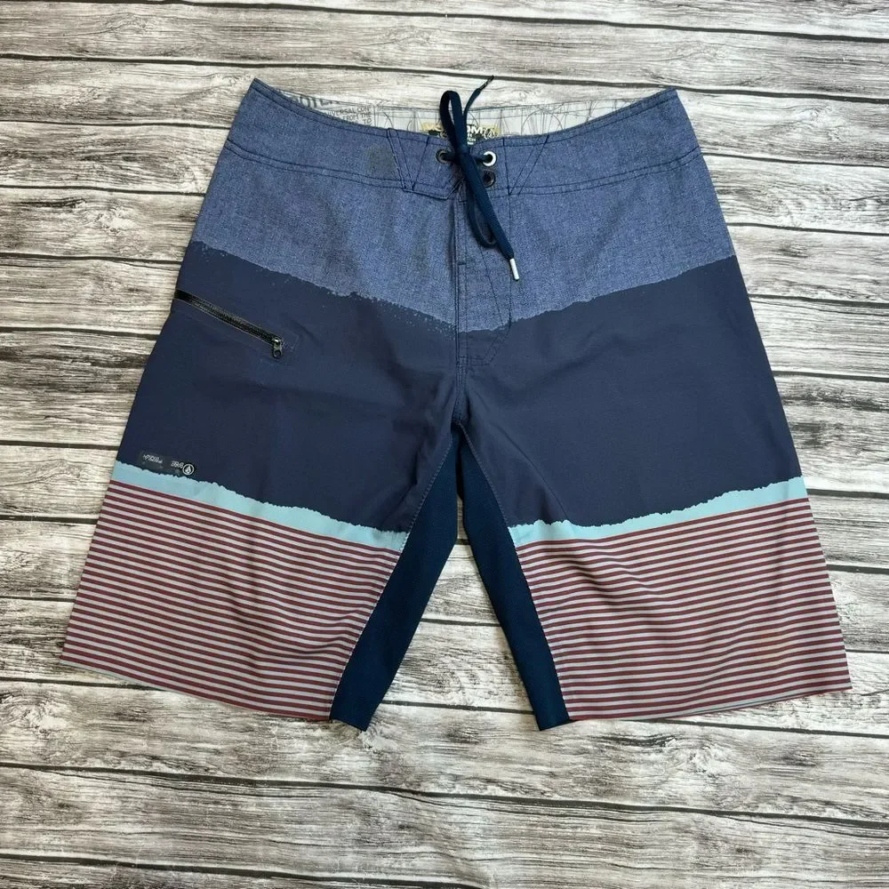 Volcom Men's Mod Tech 4-Way Stretch Board Shorts Swim Trunks 30